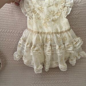 Janie and Jack Cream and Gold Dress